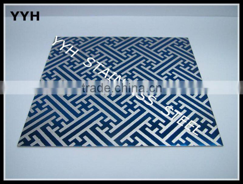 316 high-quality mirror colored etching surface stainless steel