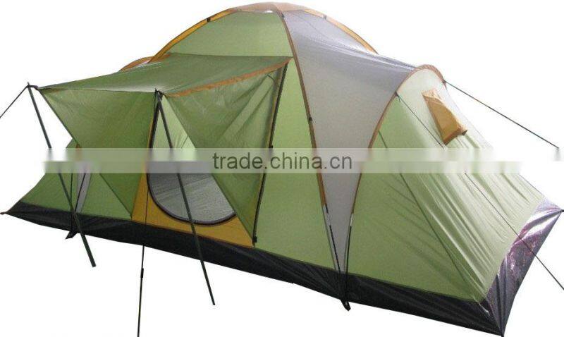 single layer Family Camping Tent 3 room tent