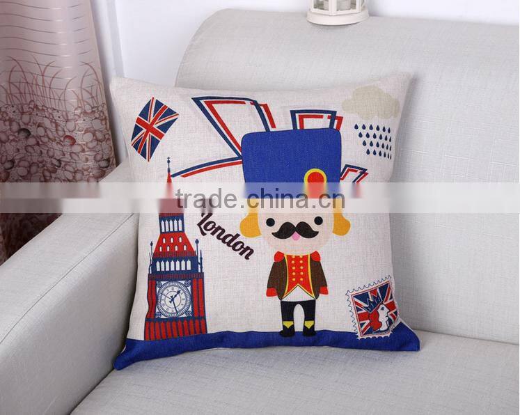 European and American style pillow, cotton and linen cushion for leaning on, restoring ancient ways to figure custom