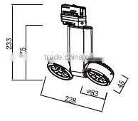 24w gallery led track lighting