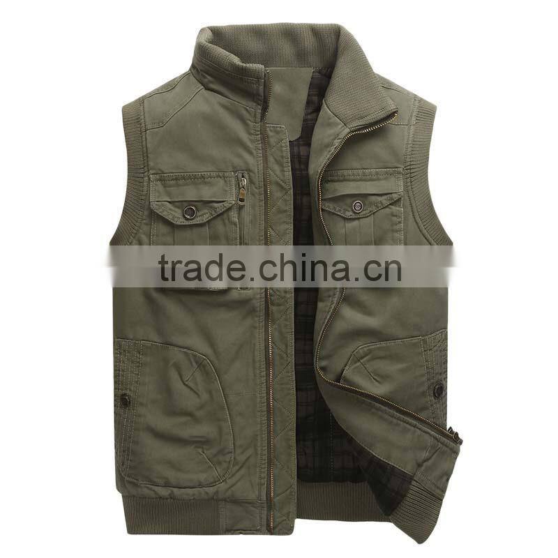 2015 new design rip-stop Casual unisex men's cotton vest