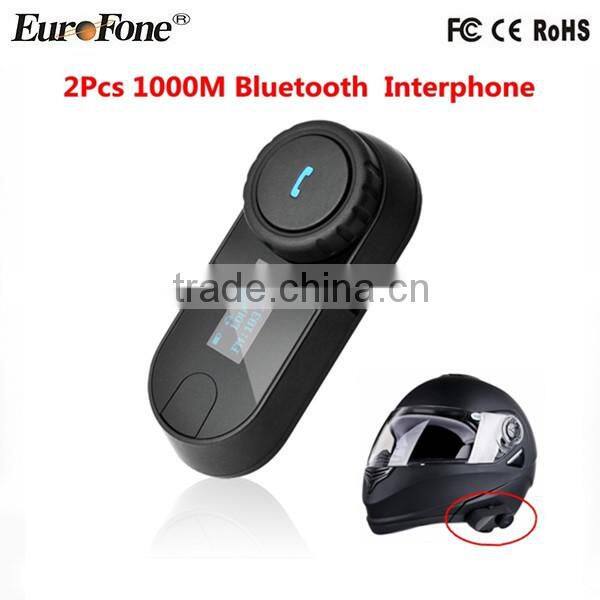 BT intercom 800M FDC-02SC W/LCD Screen Bluetooth Wireless Motorcycle Motorbike Interphone