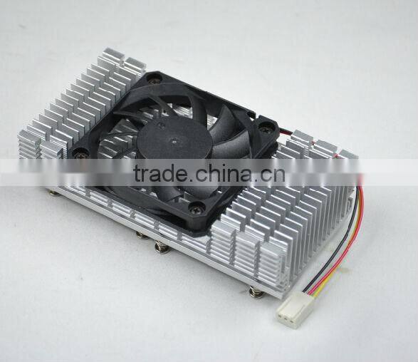 Extruded aluminum heatsink with fan