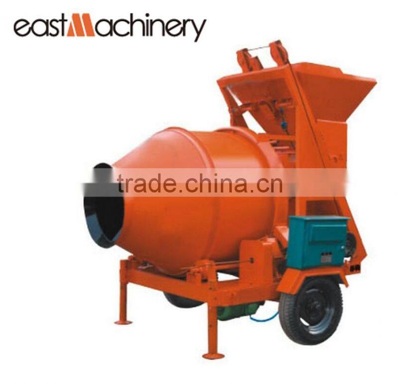 JZC350 Roller Drum Concrete mixer with Hydraulic type diesel engine mobile concrete mixer