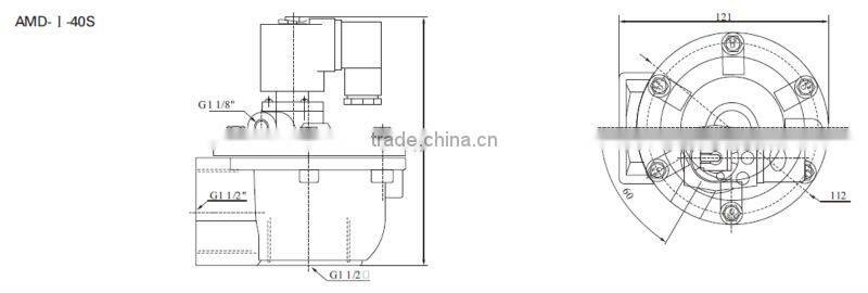 Low price solenoid pulse valve AMD-I-40S AMD series