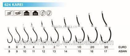 Red Paint/Black Nickle High carbon steel PR-624 KAREI wholesale fishing hook