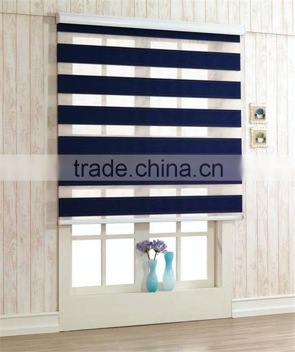 Double Layer Manual Zebra Blind For Living Room /living room curtains