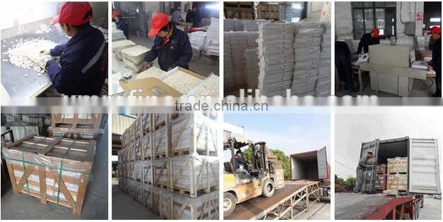 Beautiful water jet marble mosaic tiles flower pattern