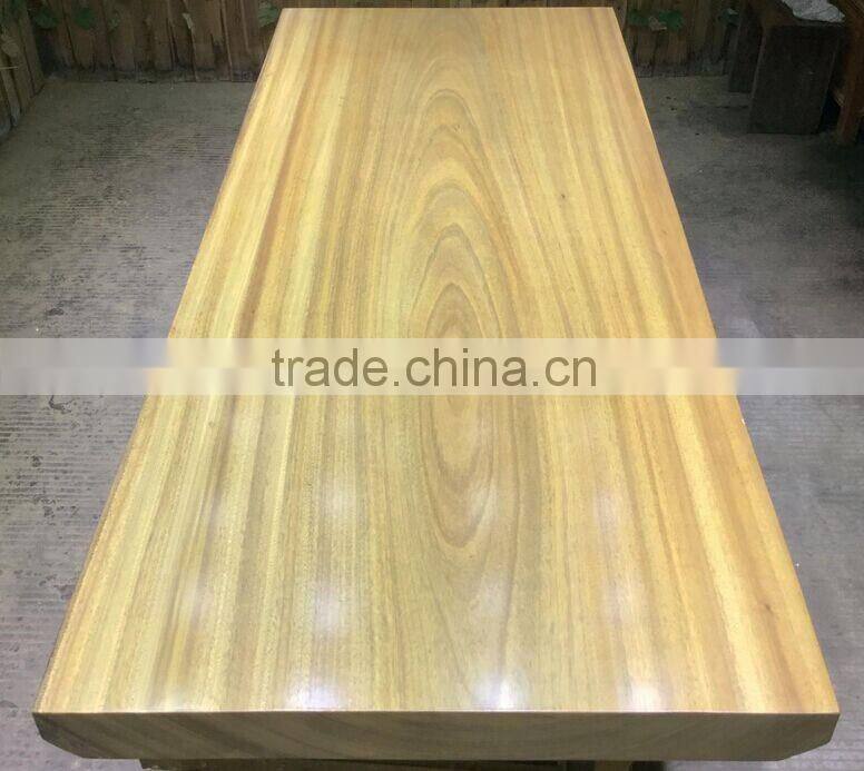 2016 Hot Sales Africa Style Side Sceap Pure Yellow Rose Wood Table Top