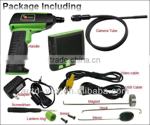 3.5" monitor Industrial Pipe Car Video Inspection Endoscope Camera Borescope