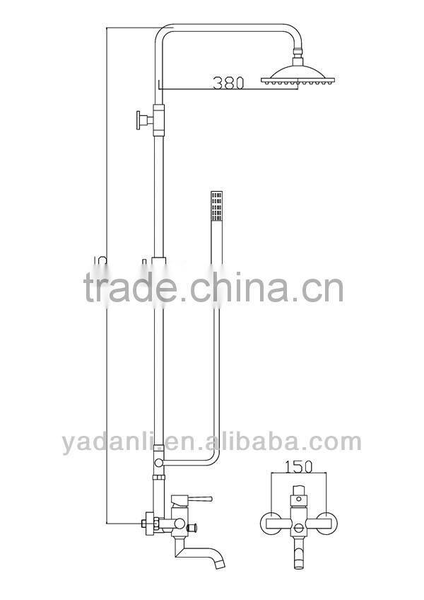 Contemporary european style chrome plating finish single lever shower faucet mixer tap 9498