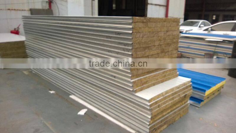 hot rock wool sandwich panel for roof or wall