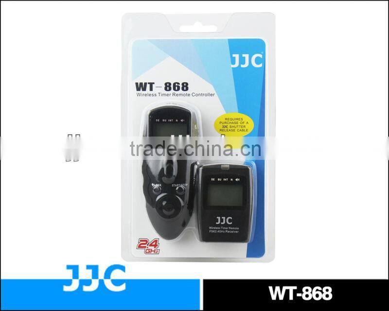 JJC Dual LCD Display WT-868 2.4G versatile RR-90 wireless timer remote controller & wired remote switch For FUJIFILM XQ1 etc