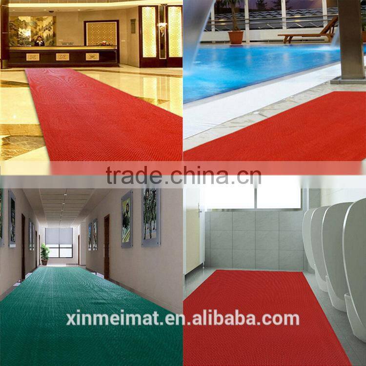 Chinese linyi city factory springy transparent hotel corridor greet guests floor anti slip pvc mat