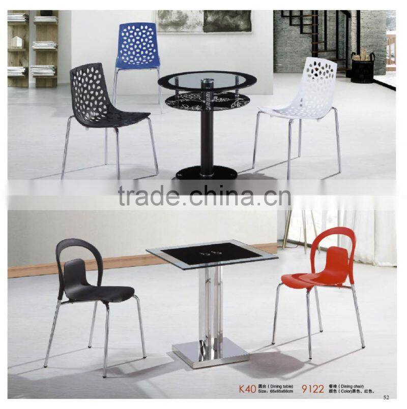 hot sell round wooden dining table with glass top factory sell directly YY26
