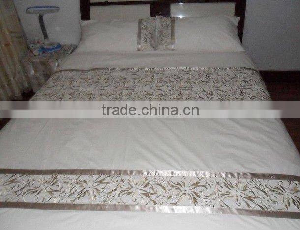 new design hand embroidered bed sheet