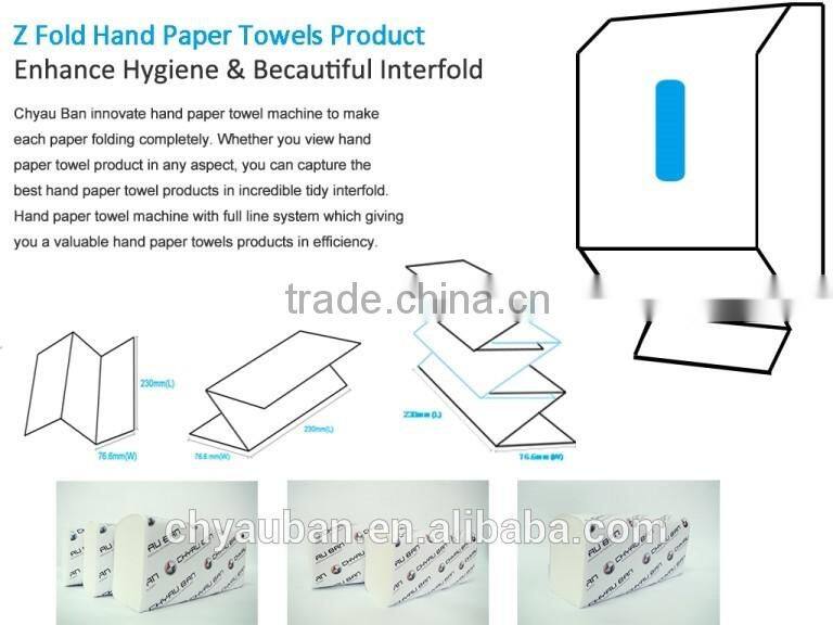 High Speed Z Folding Embossing Hand Paper Towel Machinery