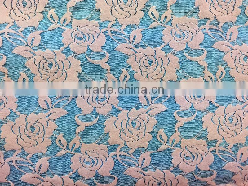 70%Nylon/30%spandex high stretch lace fabric for young lady