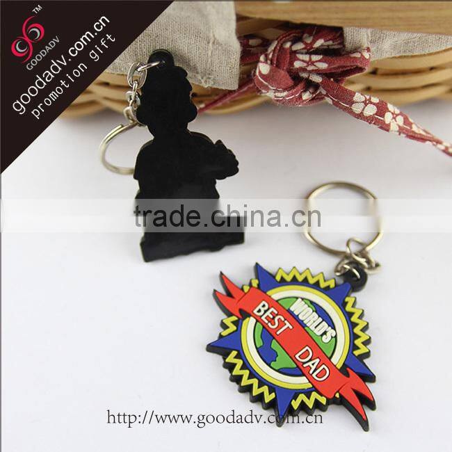Printed logo & custom design advertising soft rubber key holder