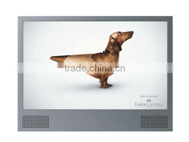 Supermarket shelf-hang 22" high resolution wide screen advertising player with metal case
