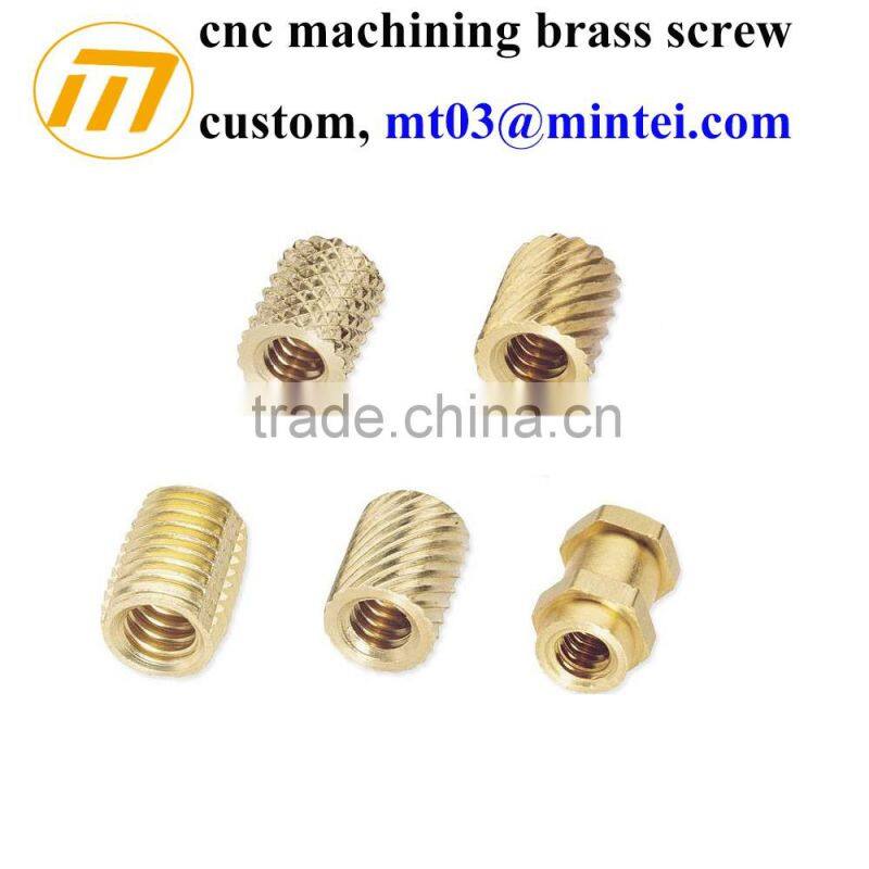 custom CNC machining brass insert nut
