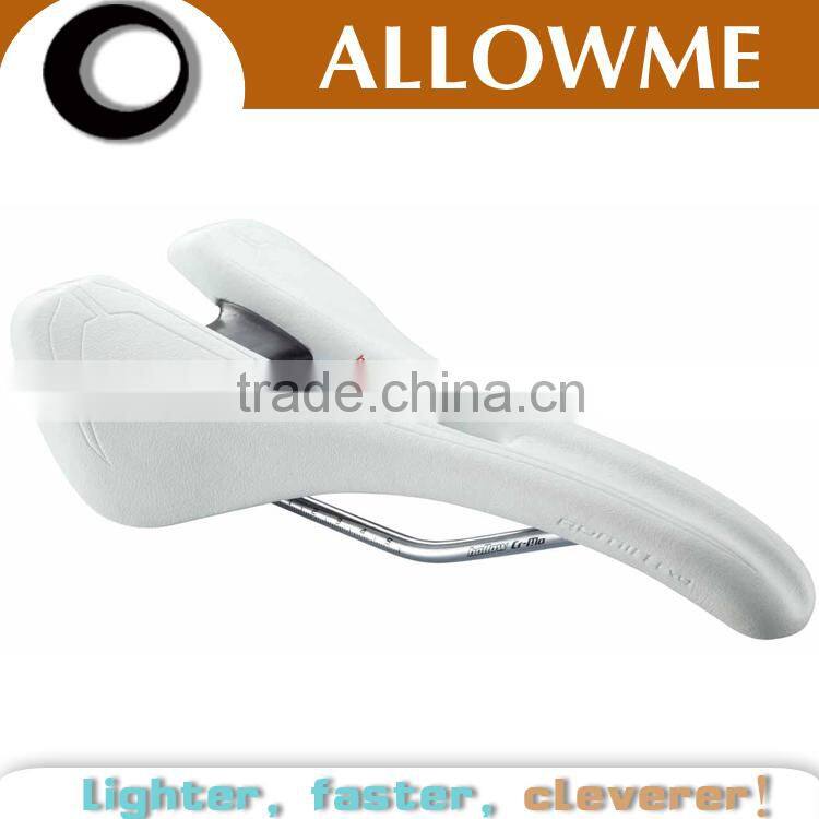 allowme hot sell 143mm body geometry evo romin titanium rail white mtb specialized bicycle saddle
