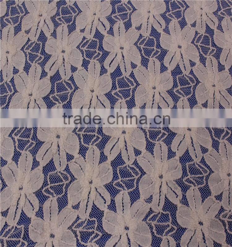 Nylon chemille Soft Stretch Lace Fabric