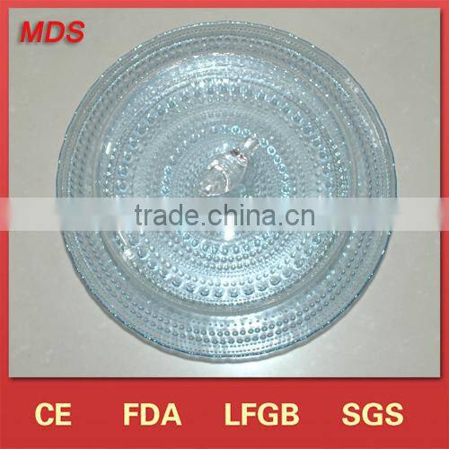 Glass cake tools clear crystal wedding cake stand with bird design