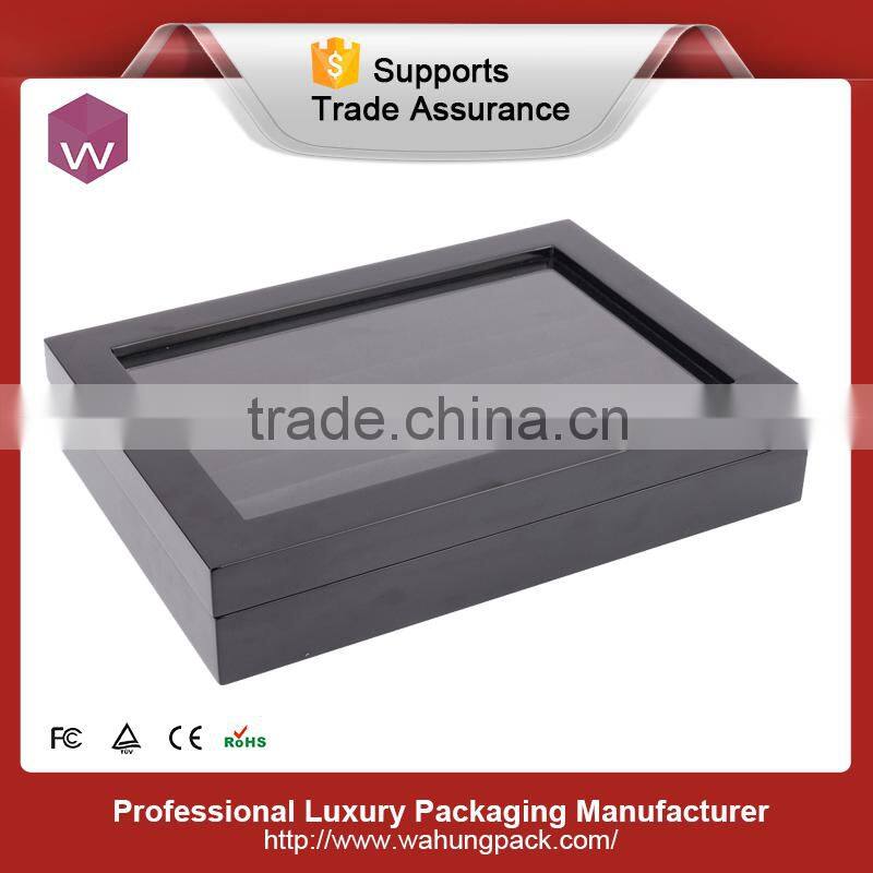 Leather custom design cheap cufflink gift box