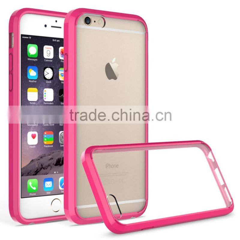 TPU BUMPER CLEAR HARD BACK MOBILE PHONE CASE FOR Iphone 6 6S Plus
