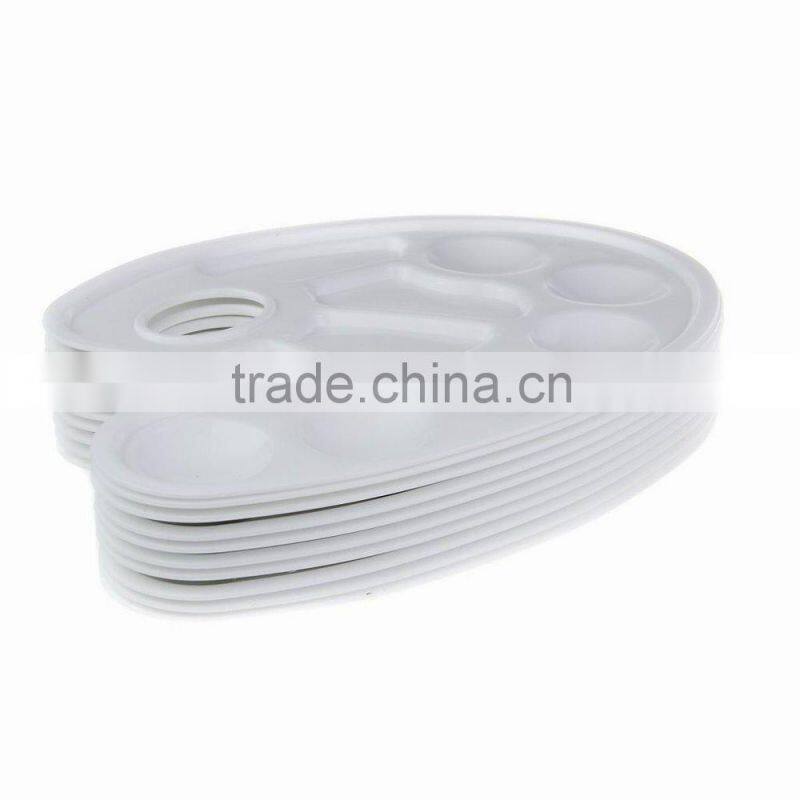 10 Well Oval Profesional Plastic Paint Palette