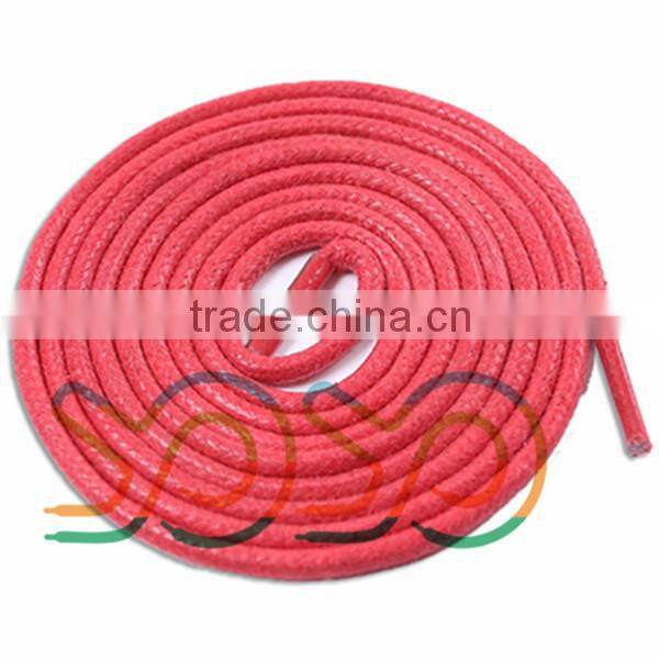 2015 Wholesale Round 100% Cotton Shoe Lacs for Dress Shoes Or Boot Shoes With High Quality And Mini Order Accept