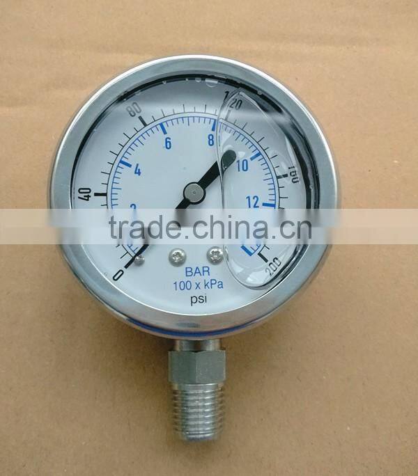 All Stainless Steel Vibration-proof Oil Pressure Gauge