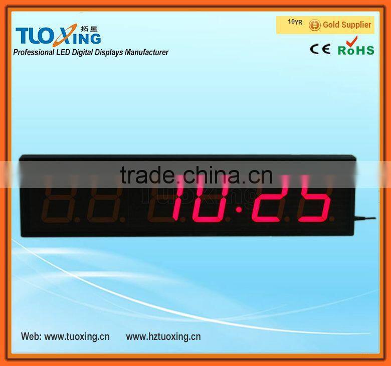 High quality 4 inch 6 digit LED digital wall clock timer