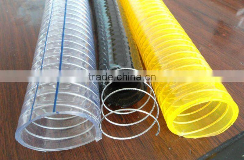 PVC spiral steel wire reinforced hose industrial hose
