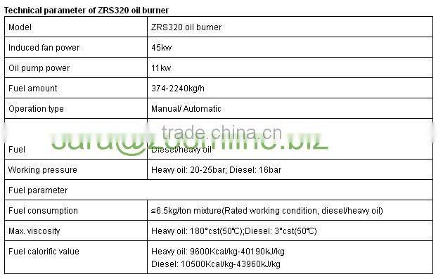 Asphalt mixing plant Diesel burner