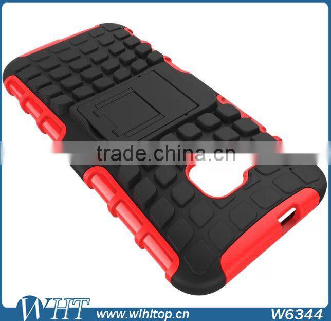 Silicone+ PC Orange Shockproof Case for HTC One M9, with Stand Function