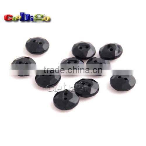 16L(10mm) Acrylic Sewing Rhinestone Button Black For Apparel Bag Accessories #FLN019-16L(14)
