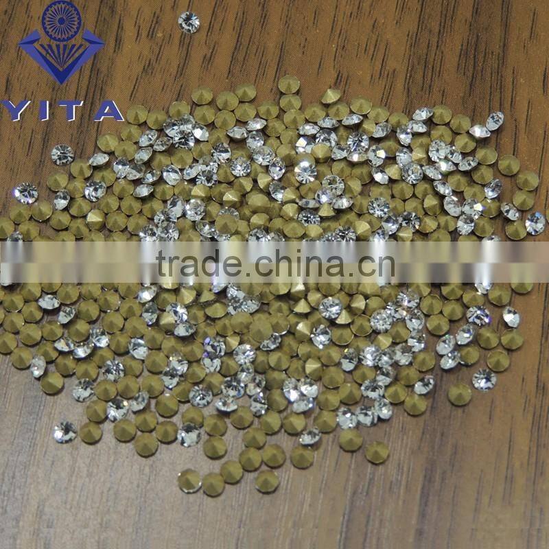 white clear color ss16 diameter 4.0mm Point Back Glass Rhinestones Chaton Stones for Dress