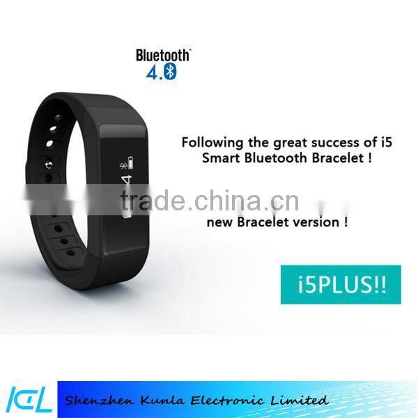 2016 Newest model i5 plus smart watch bluetooth 4.0 silicon smart bracelet i5 plus smart wristband