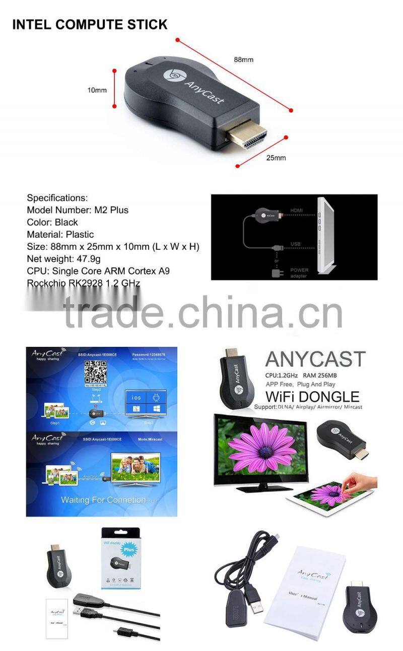 Google Original Ezcast M2 wireless wifi display USB pro dongle with 1080p and OS by Andriod