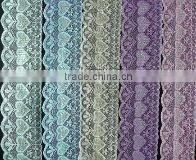 Polyester bright lace trim 8cm