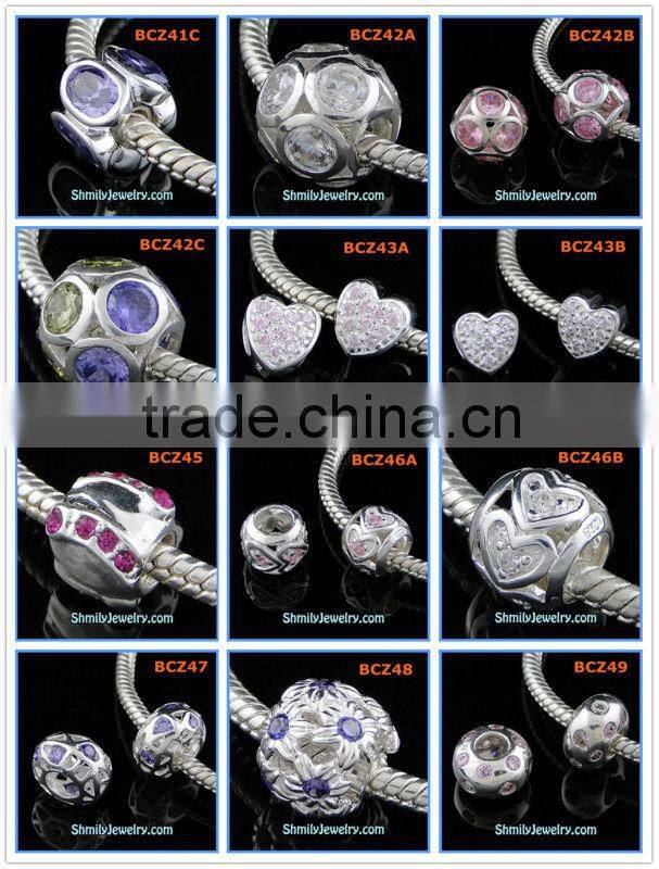 Wholesale Antique Cystal Silver Beads For Jewelry Making BCZ06B