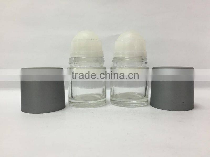 50ml Empty Deodorant Roll On Glass Bottle With Plastic Cap