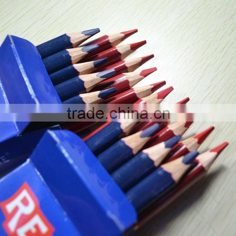 7" jumbo size high quality 5.0mm red and blue lead double colored pencil