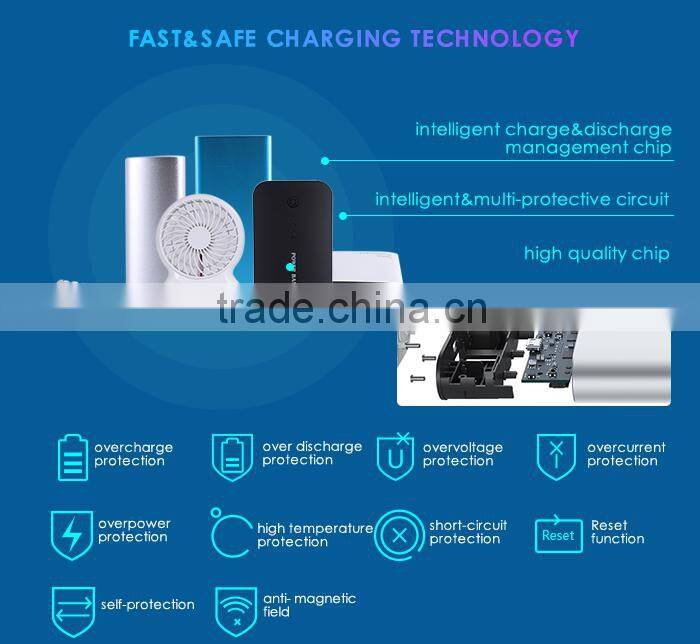 2016 professional factory cheapest price hot sell high capacity 2usb fast charging portable 7800mah power bank