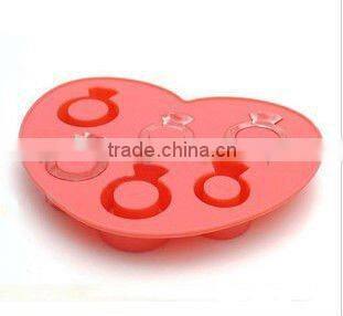 love ring shaped Silicone Ice Cube Tray
