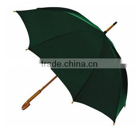 23 INCH 8 RIB manual promotion umbrella Quality Wooden blue color Umbrella with Wood Shaft Wood Handle