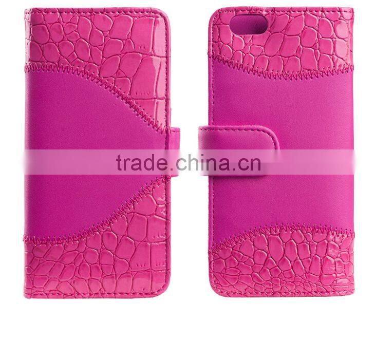Concise design lady's fashion phone wallet cellphone mobile case cover