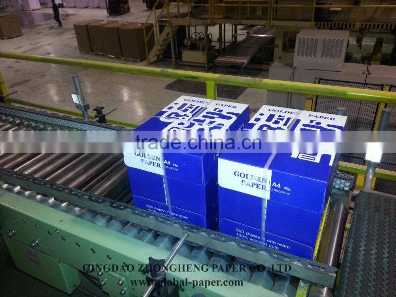 High quality100% virgin wooden pulp a4 white 80g copy paper- papers
